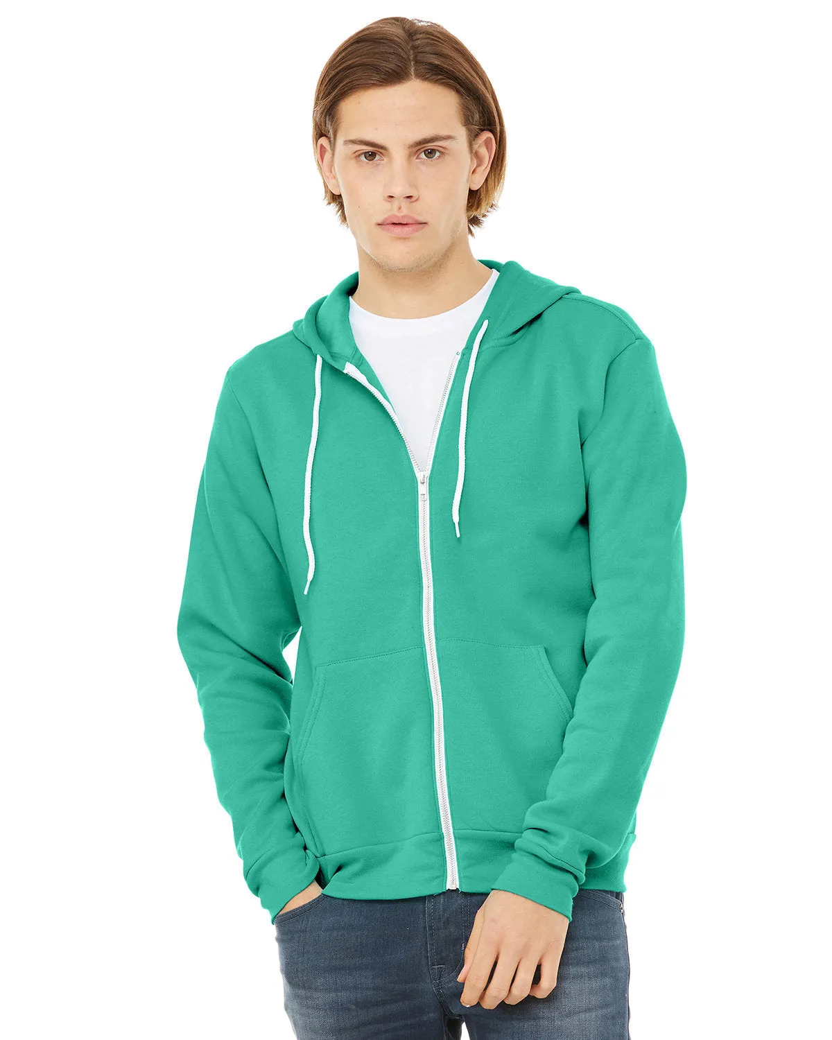 Bella   Canvas 3739 Unisex Poly-Cotton Fleece Full-Zip Kapuzenpullover
