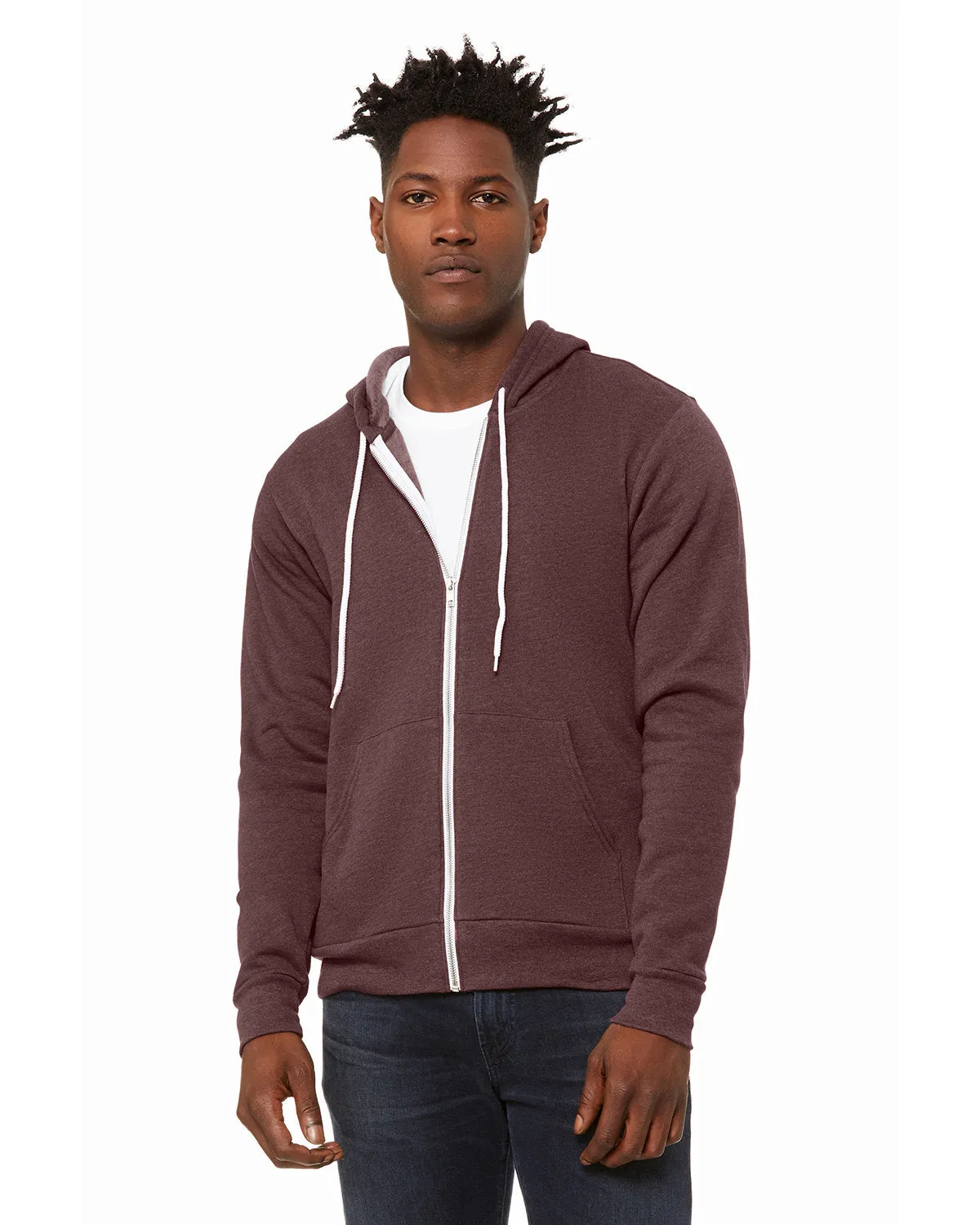 Bella   Canvas 3739 Unisex Poly-Cotton Fleece Full-Zip Kapuzenpullover