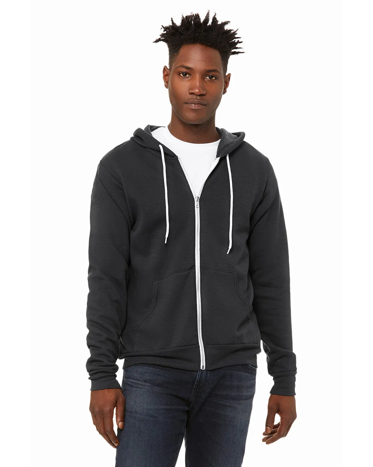 Bella   Canvas 3739 Unisex Poly-Cotton Fleece Full-Zip Kapuzenpullover