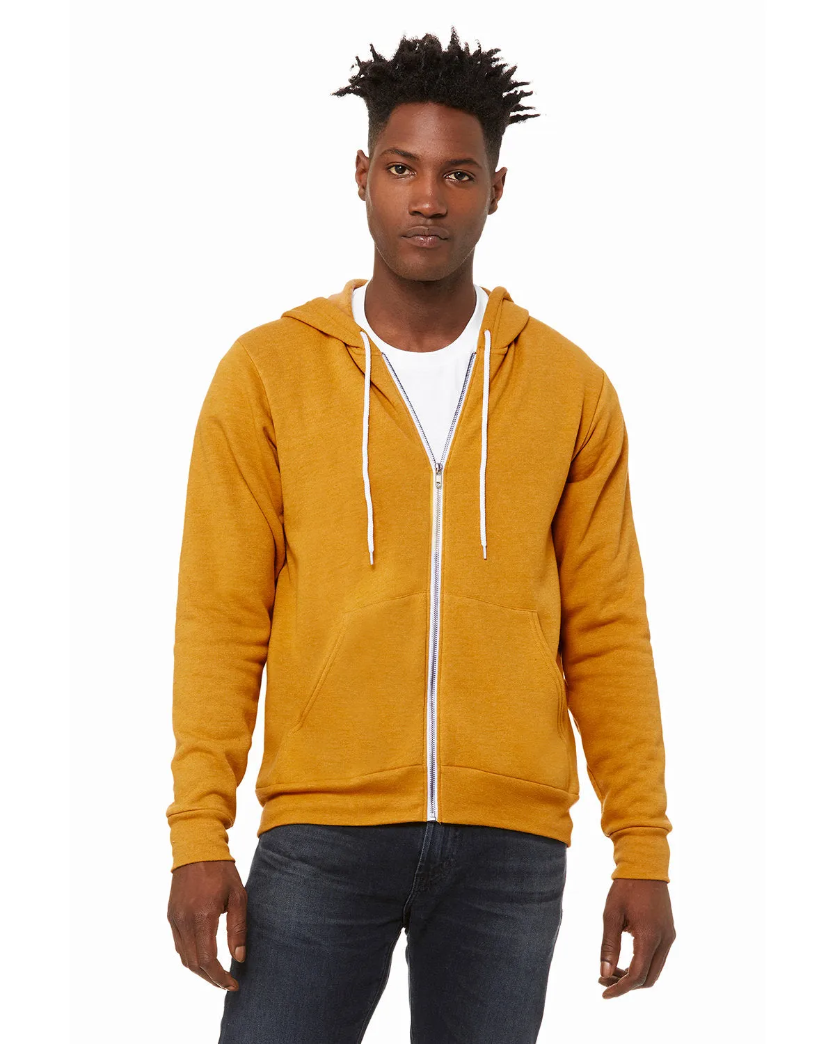 Bella   Canvas 3739 Unisex Poly-Cotton Fleece Full-Zip Kapuzenpullover
