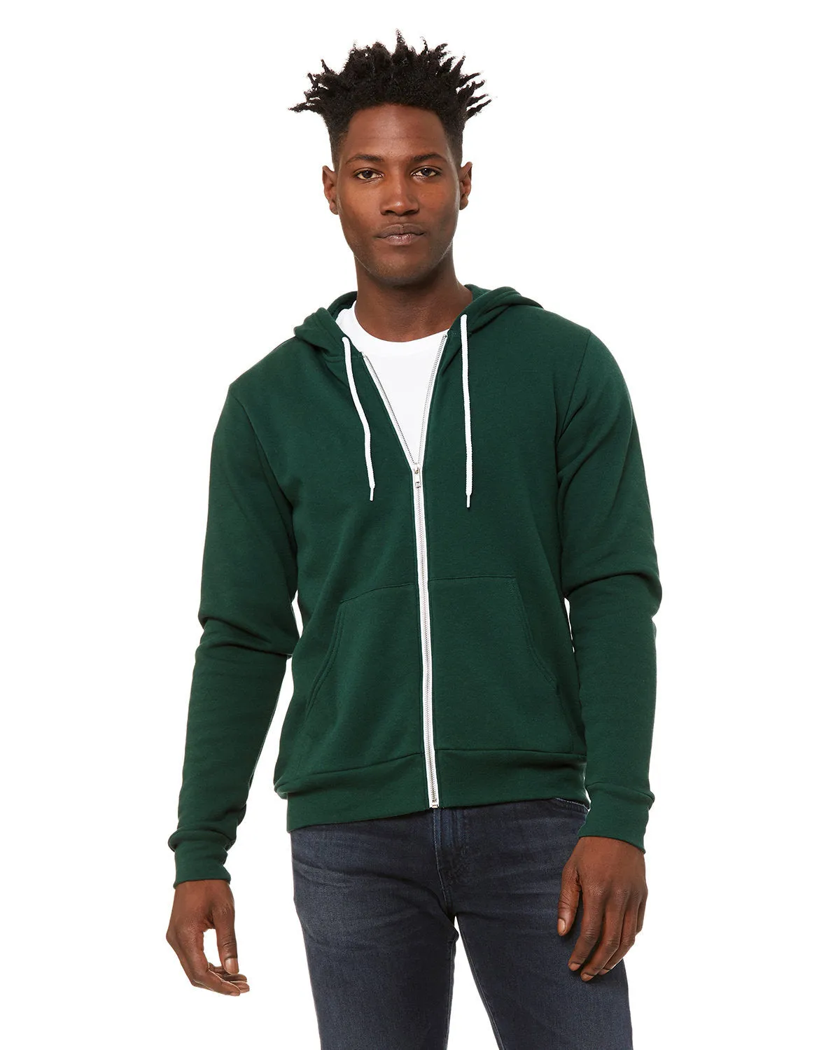 Bella   Canvas 3739 Unisex Poly-Cotton Fleece Full-Zip Kapuzenpullover