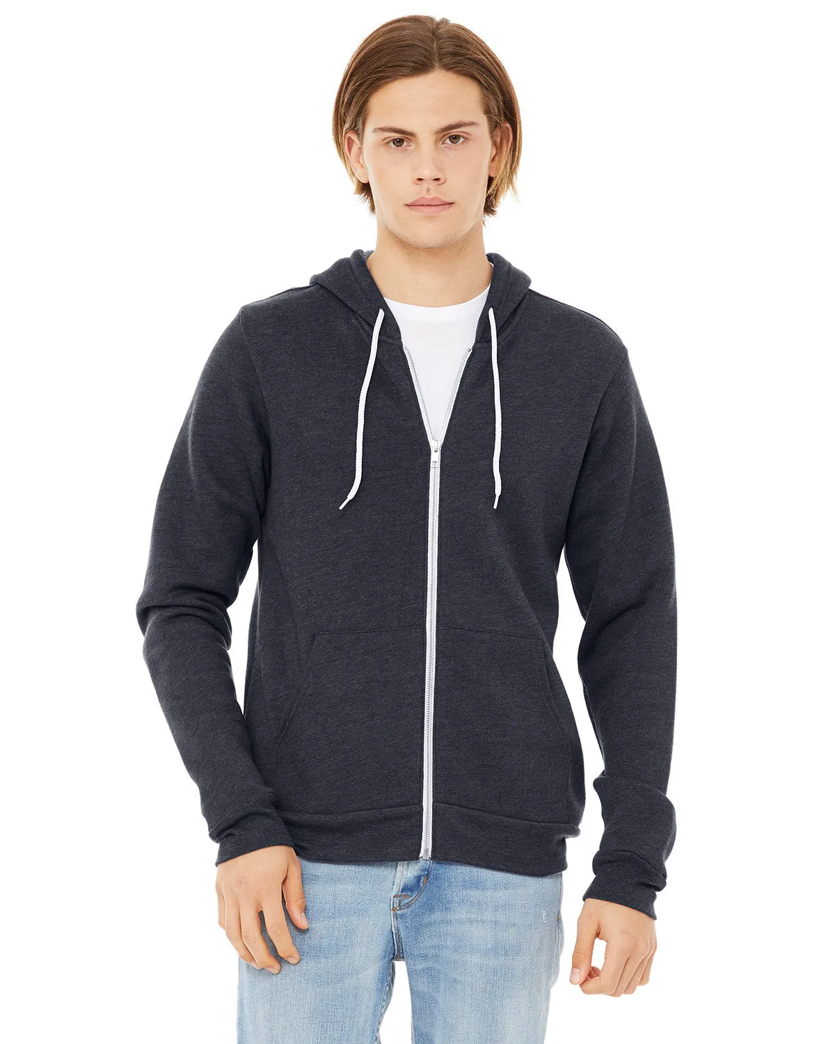 Bella   Canvas 3739 Unisex Poly-Cotton Fleece Full-Zip Kapuzenpullover