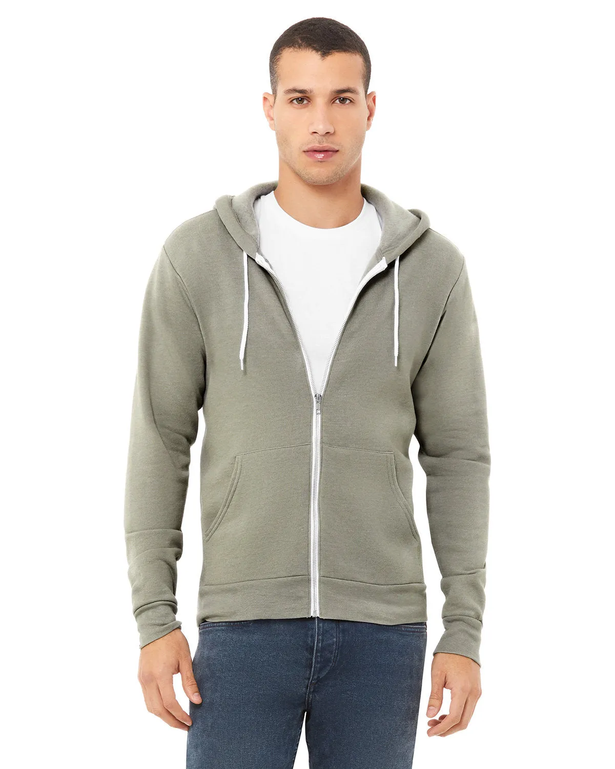 Bella   Canvas 3739 Unisex Poly-Cotton Fleece Full-Zip Kapuzenpullover