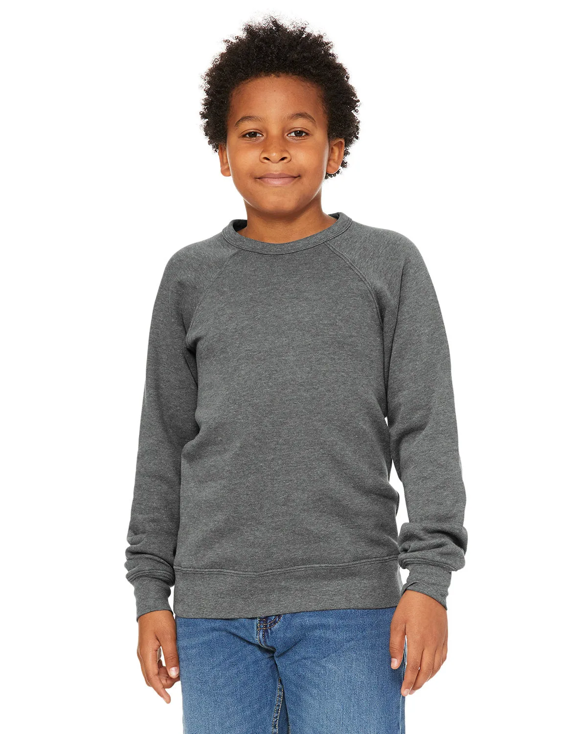 Bella   Canvas 3901Y Jugend-Fleece-Raglan-Sweatshirt