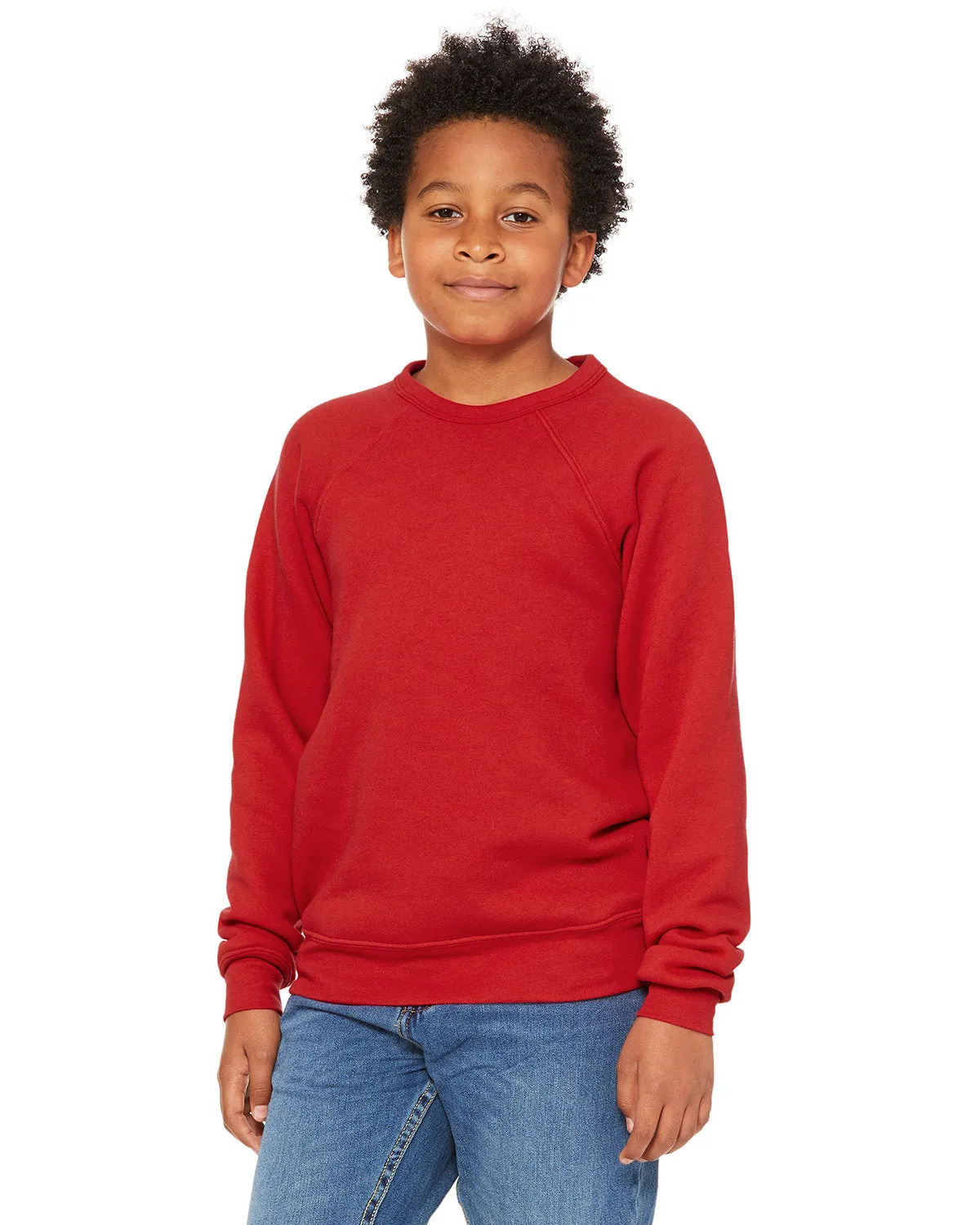 Bella   Canvas 3901Y Jugend-Fleece-Raglan-Sweatshirt