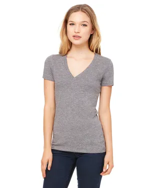 Bella   Canvas 8435 Damen Triblend Kurzarm-T-Shirt mit Deep V-Ausschnitt