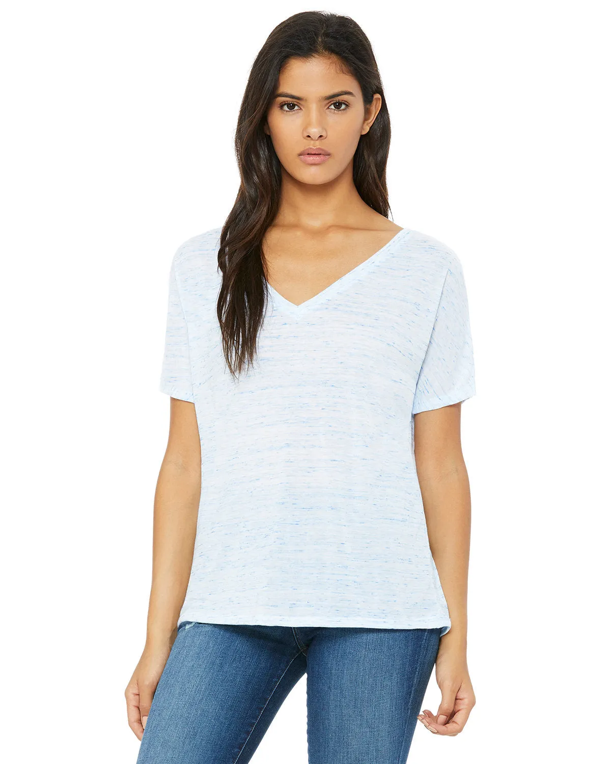 Bella   Canvas 8815 Damen Slouchy V-Ausschnitt T-Shirt