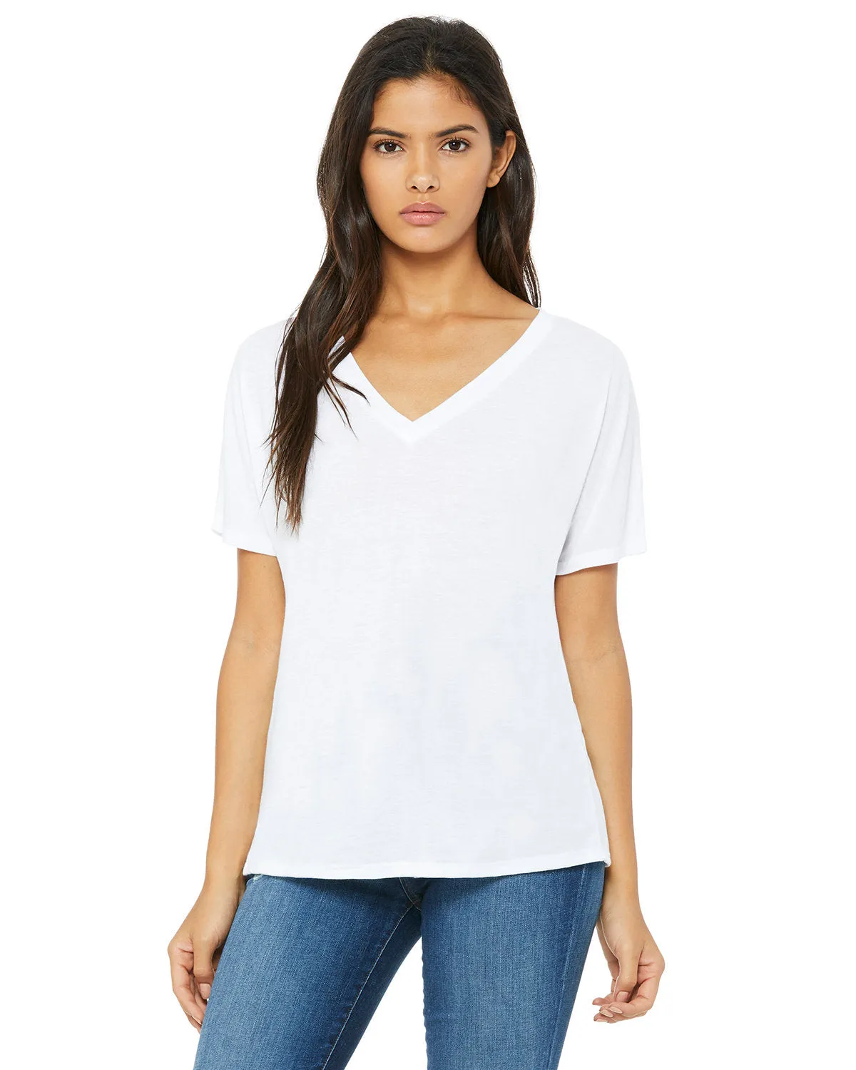 Bella   Canvas 8815 Damen Slouchy V-Ausschnitt T-Shirt