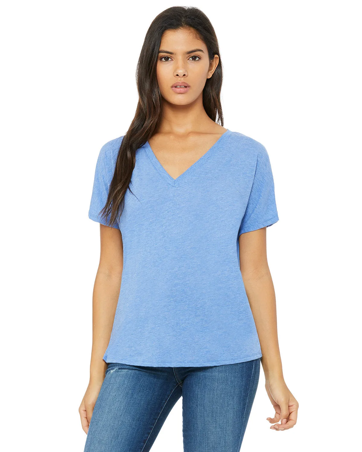 Bella   Canvas 8815 Damen Slouchy V-Ausschnitt T-Shirt