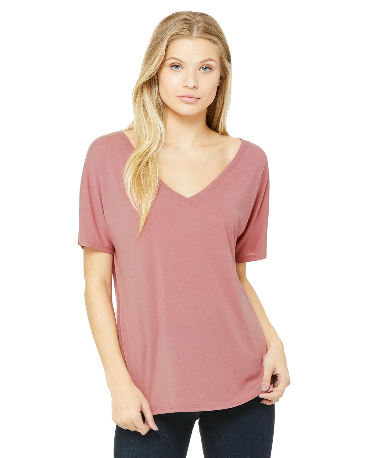 Bella   Canvas 8815 Damen Slouchy V-Ausschnitt T-Shirt