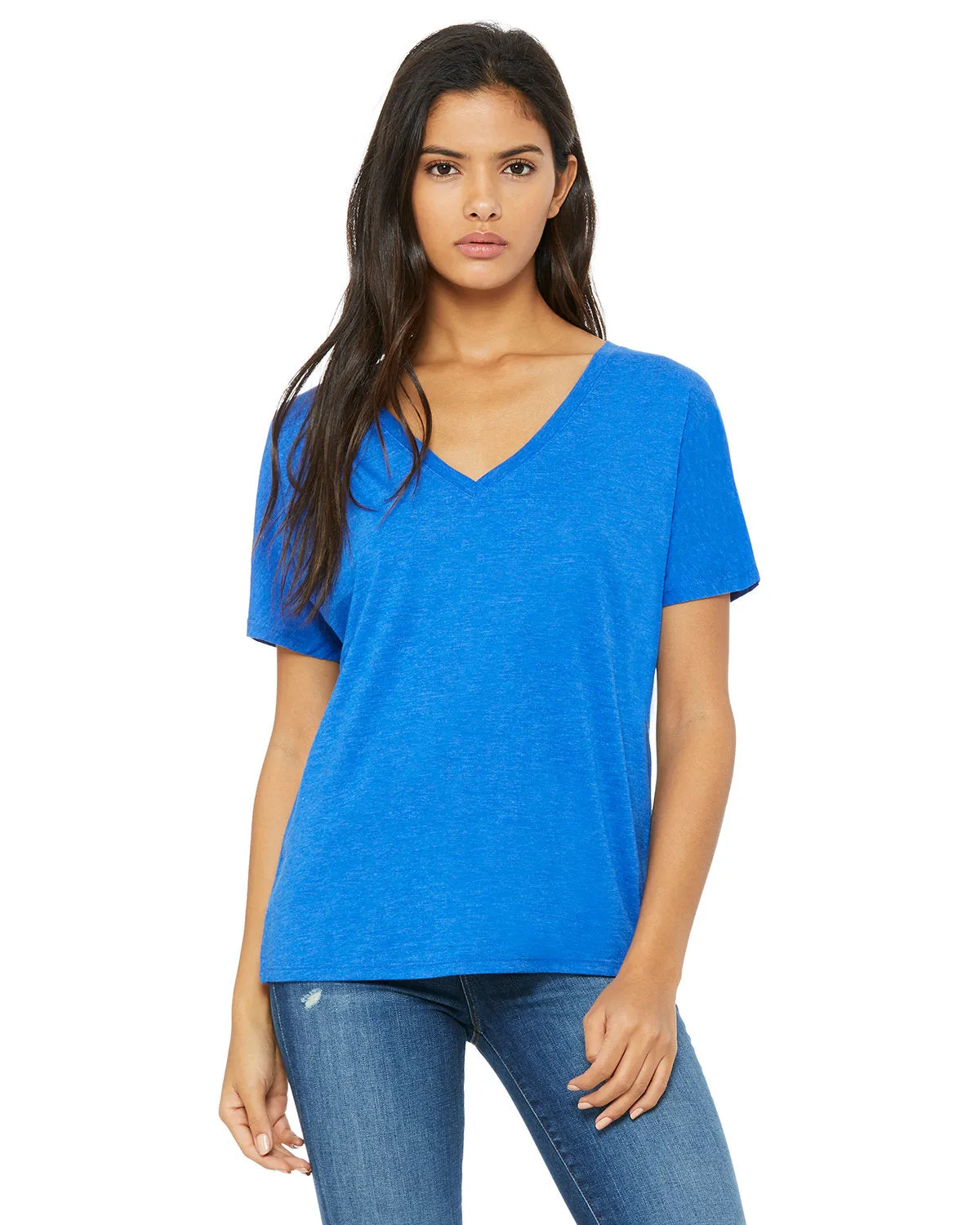 Bella   Canvas 8815 Damen Slouchy V-Ausschnitt T-Shirt
