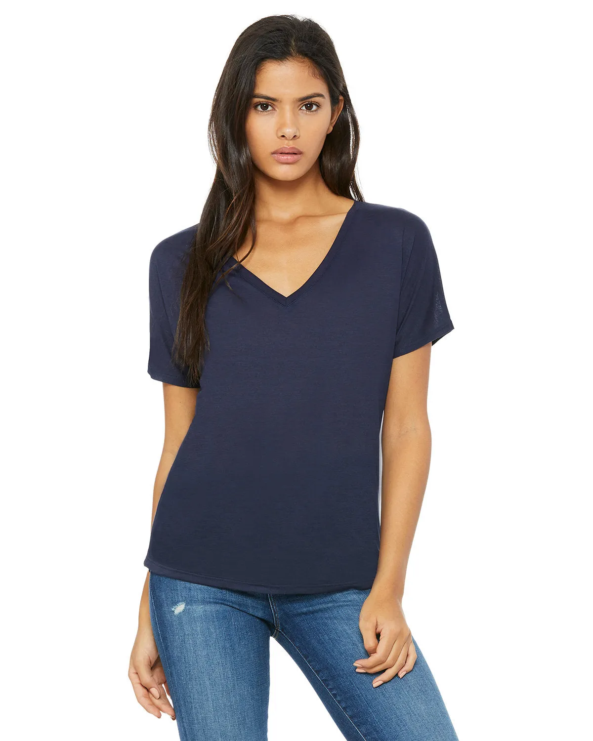 Bella   Canvas 8815 Damen Slouchy V-Ausschnitt T-Shirt