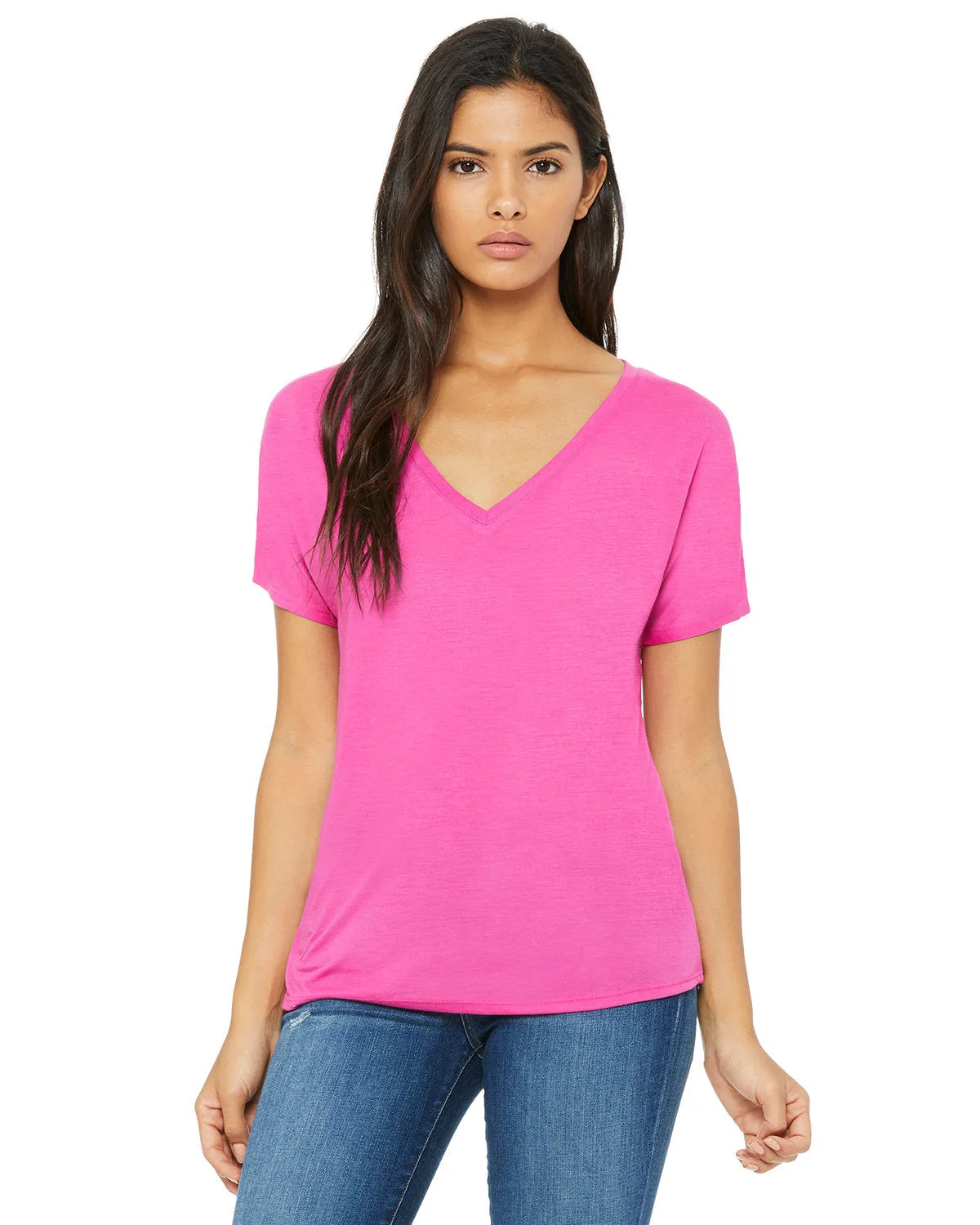 Bella   Canvas 8815 Damen Slouchy V-Ausschnitt T-Shirt