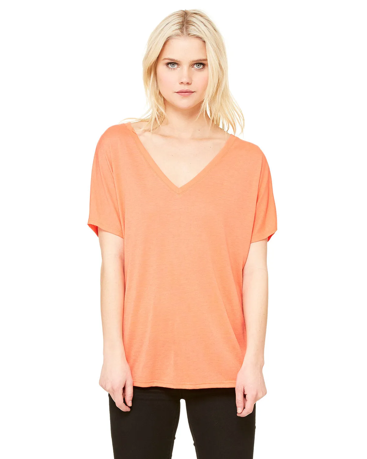 Bella   Canvas 8815 Damen Slouchy V-Ausschnitt T-Shirt