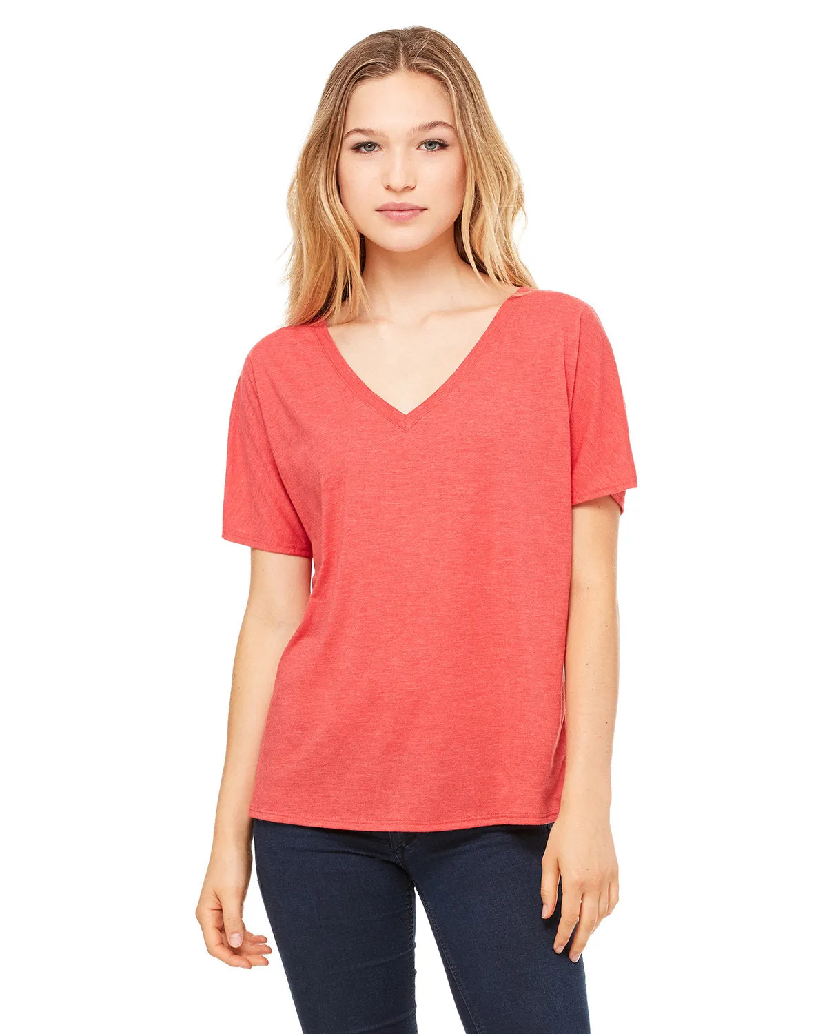 Bella   Canvas 8815 Damen Slouchy V-Ausschnitt T-Shirt