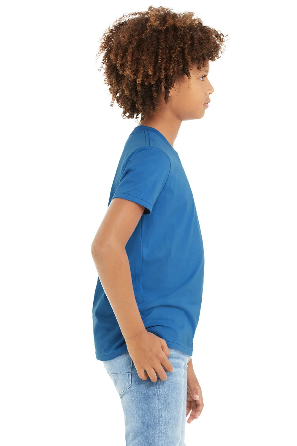 Bella   Canvas Jugend-Jersey T-Shirt mit kurzen Ärmeln und Rundhalsausschnitt - Columbia Blau
