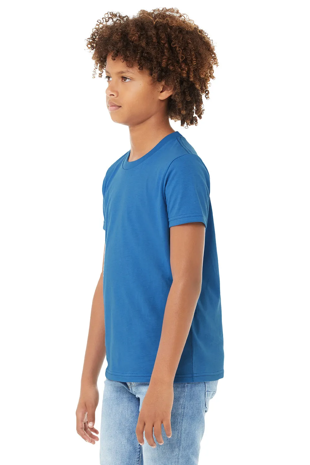 Bella   Canvas Jugend-Jersey T-Shirt mit kurzen Ärmeln und Rundhalsausschnitt - Columbia Blau