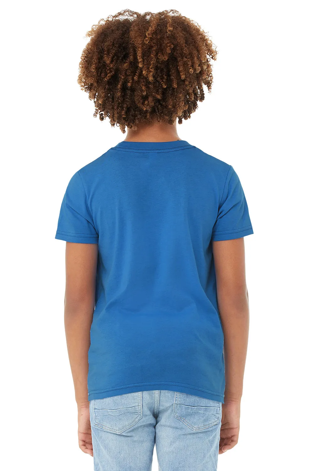 Bella   Canvas Jugend-Jersey T-Shirt mit kurzen Ärmeln und Rundhalsausschnitt - Columbia Blau