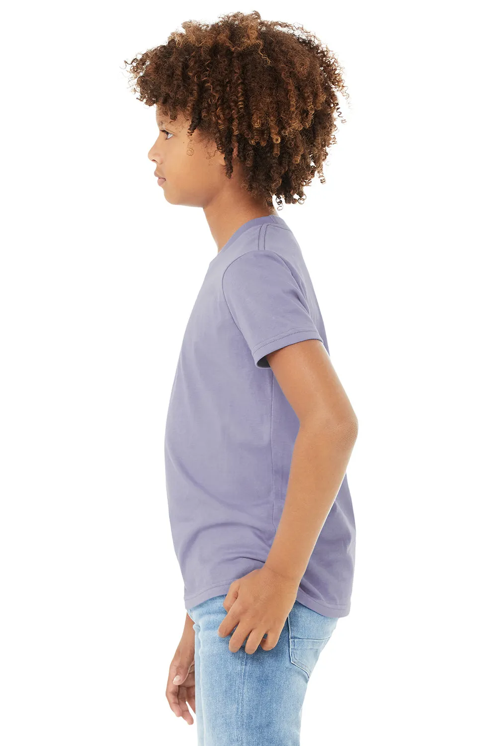 Bella   Canvas Jugend-Jersey Kurzarm Rundhals T-Shirt - Dunkles Lavendel Lila