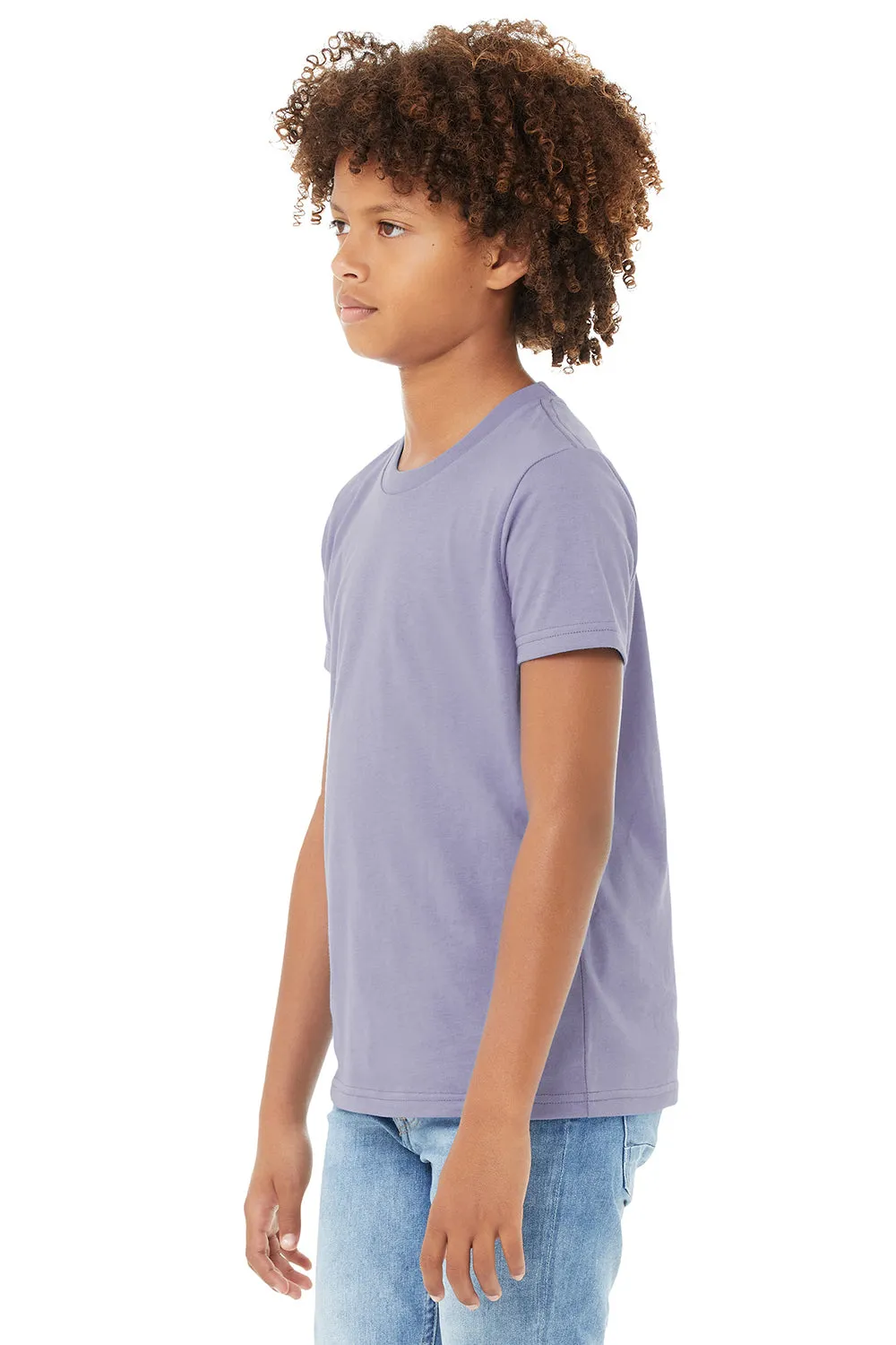 Bella   Canvas Jugend-Jersey Kurzarm Rundhals T-Shirt - Dunkles Lavendel Lila
