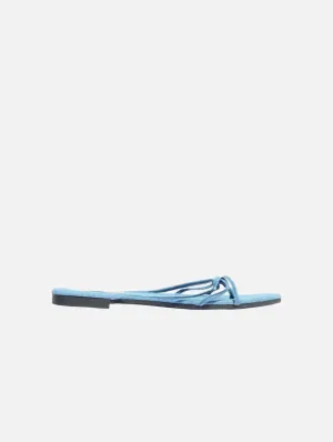 Bianca Vegan Organic Cotton Denim Sandale | Blau