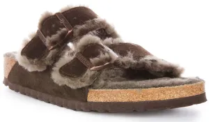 Birkenstock Arizona Shearling In Moca | Regular Fit Schuhe Birkenstock