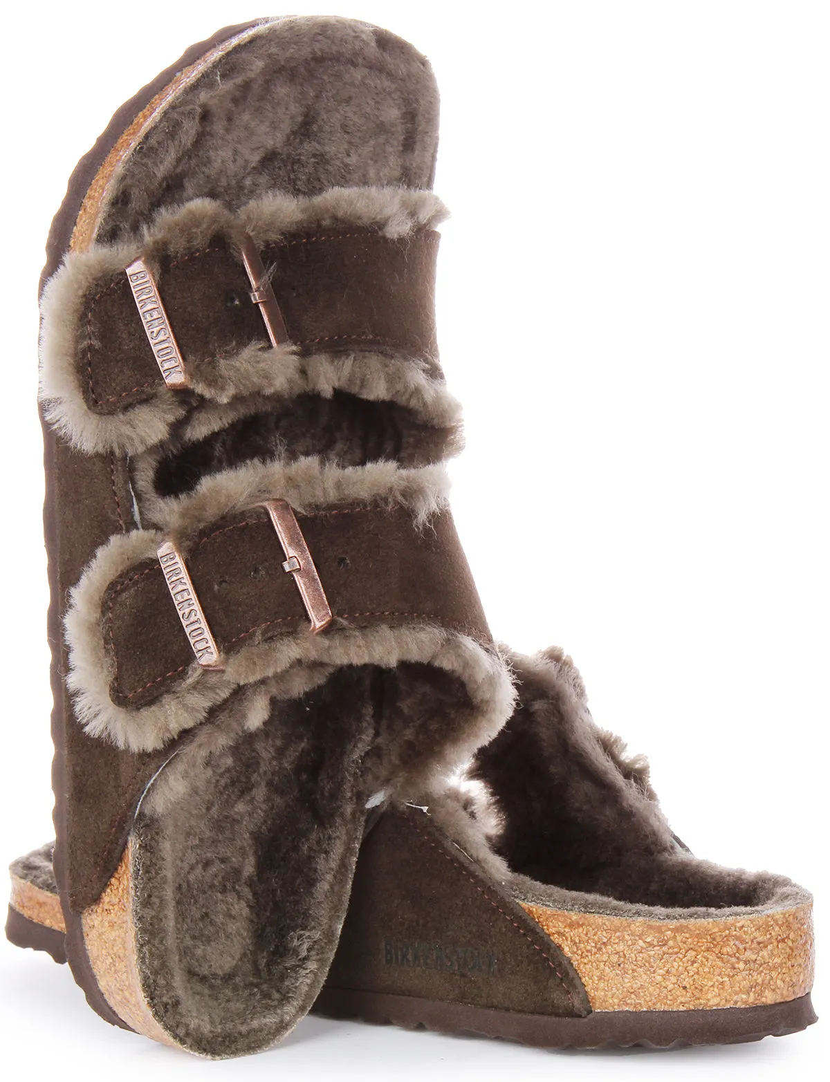 Birkenstock Arizona Shearling In Moca | Regular Fit Schuhe Birkenstock