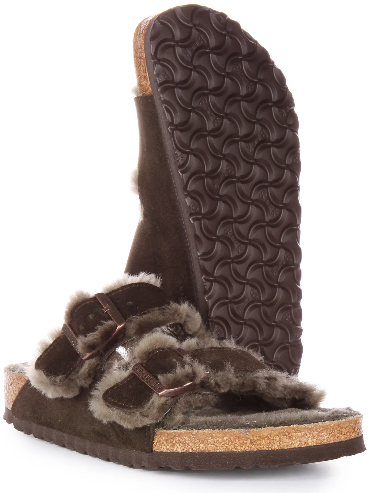 Birkenstock Arizona Shearling In Moca | Regular Fit Schuhe Birkenstock