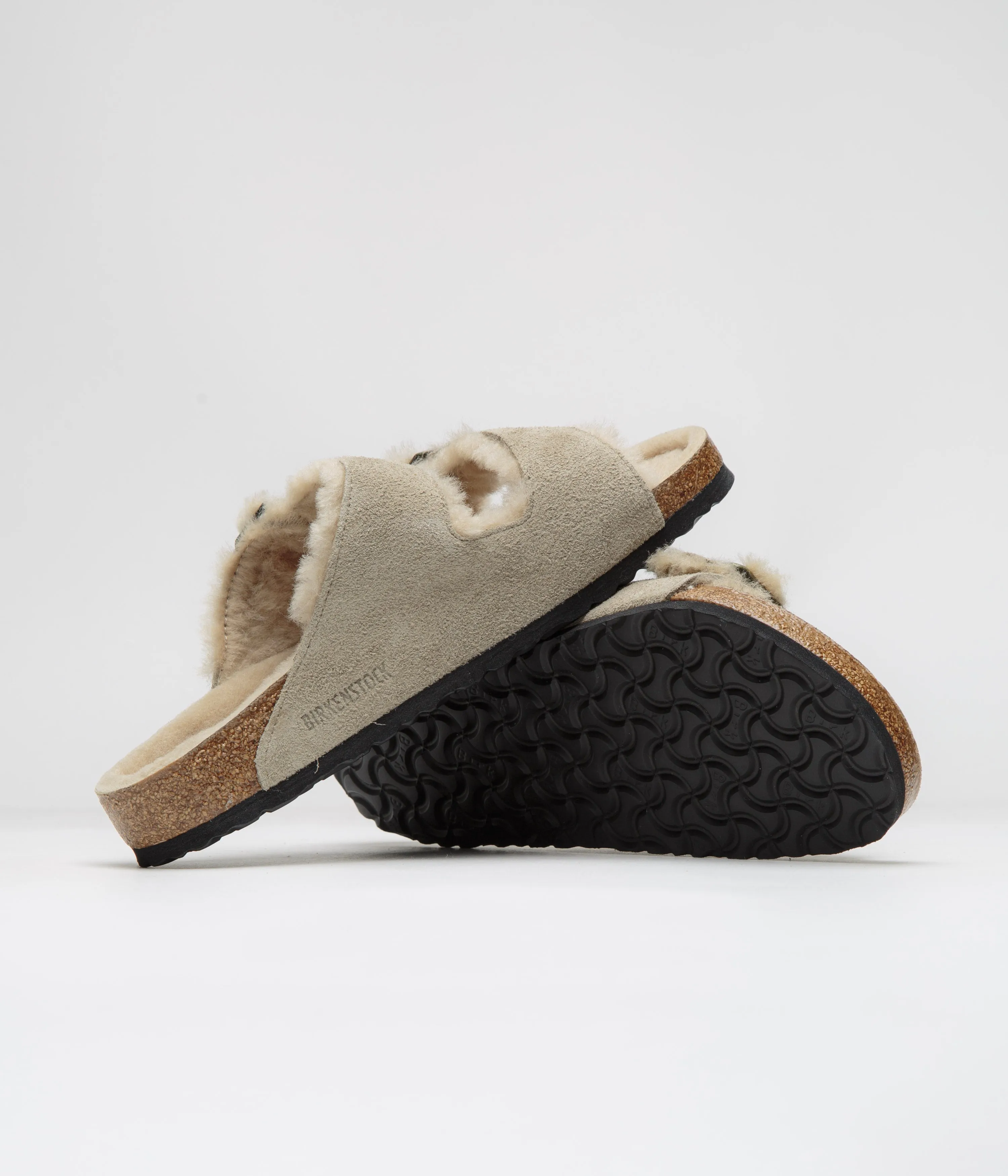 Birkenstock Arizona Shearling Sandalen - Birkenschuhe in Taube