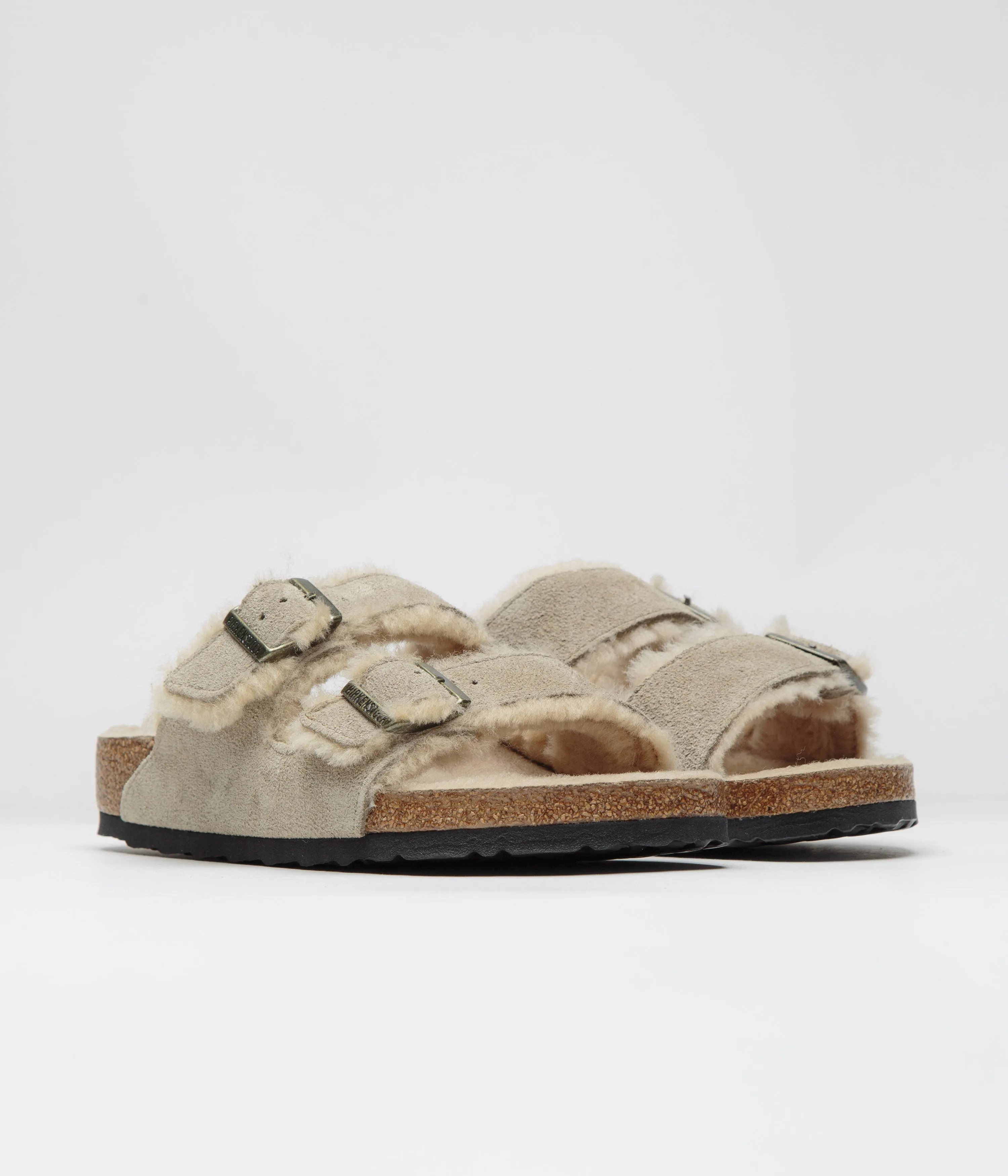 Birkenstock Arizona Shearling Sandalen - Birkenschuhe in Taube