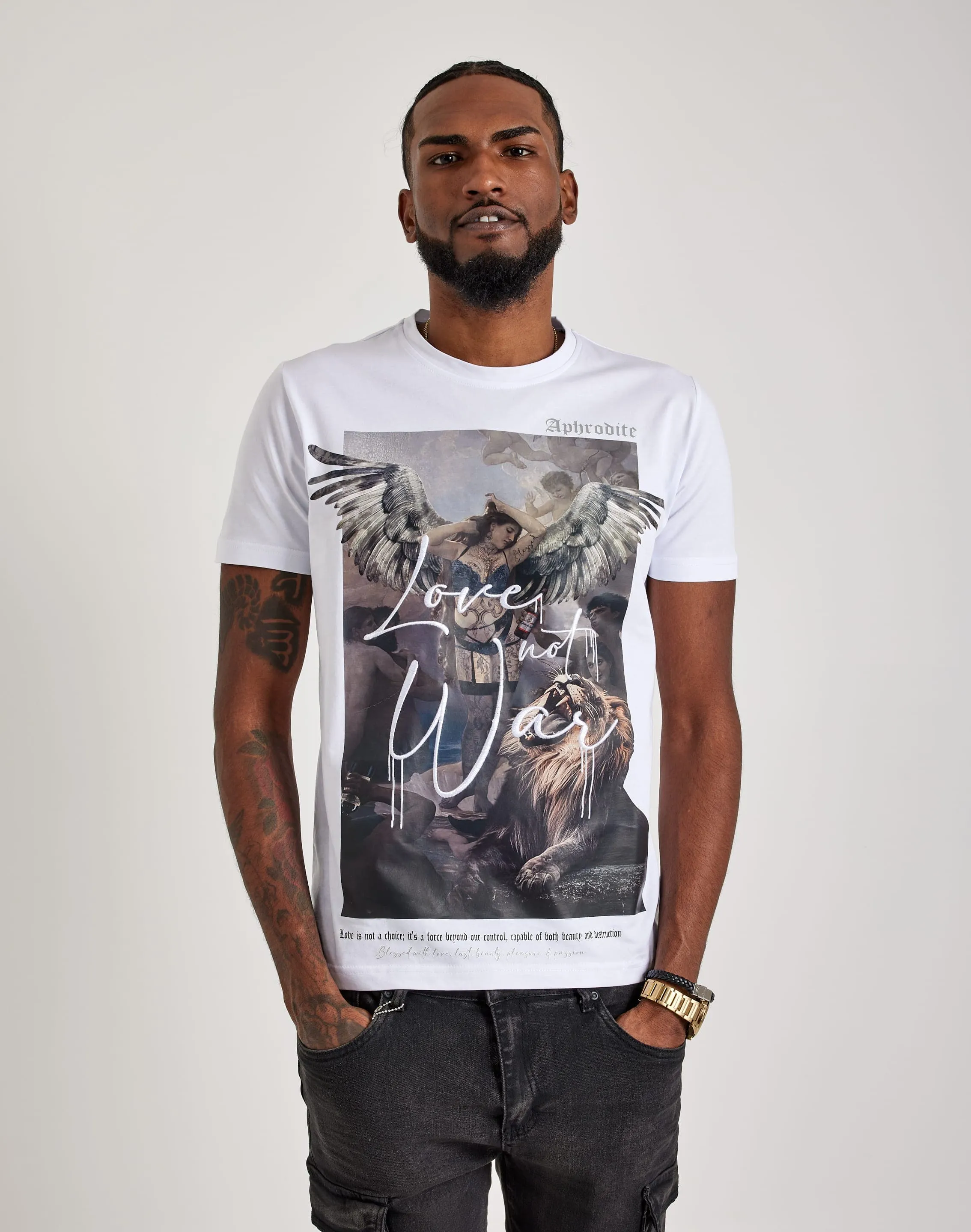 Gesegnetes UK Aphrodite Liebe statt Krieg T-Shirt