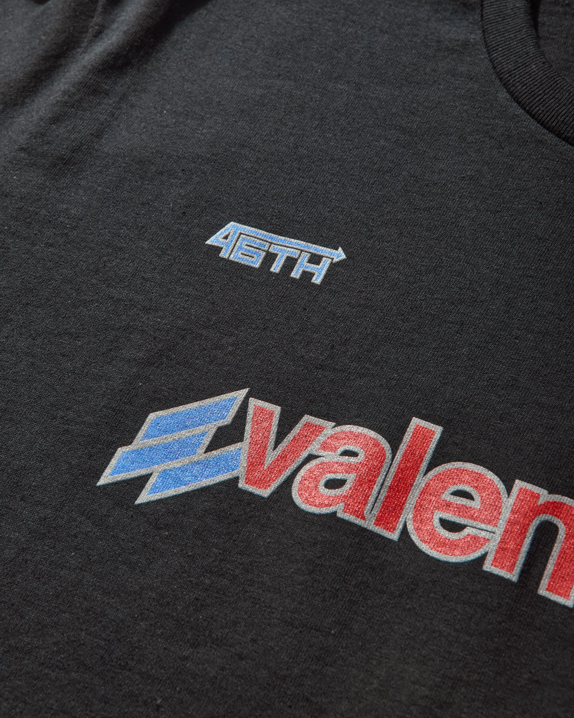 Bleu Mode 'Valentino 46' Tribut T-Shirt Schwarz