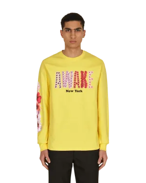 Bloom Logo Langarm T-Shirt Gelb