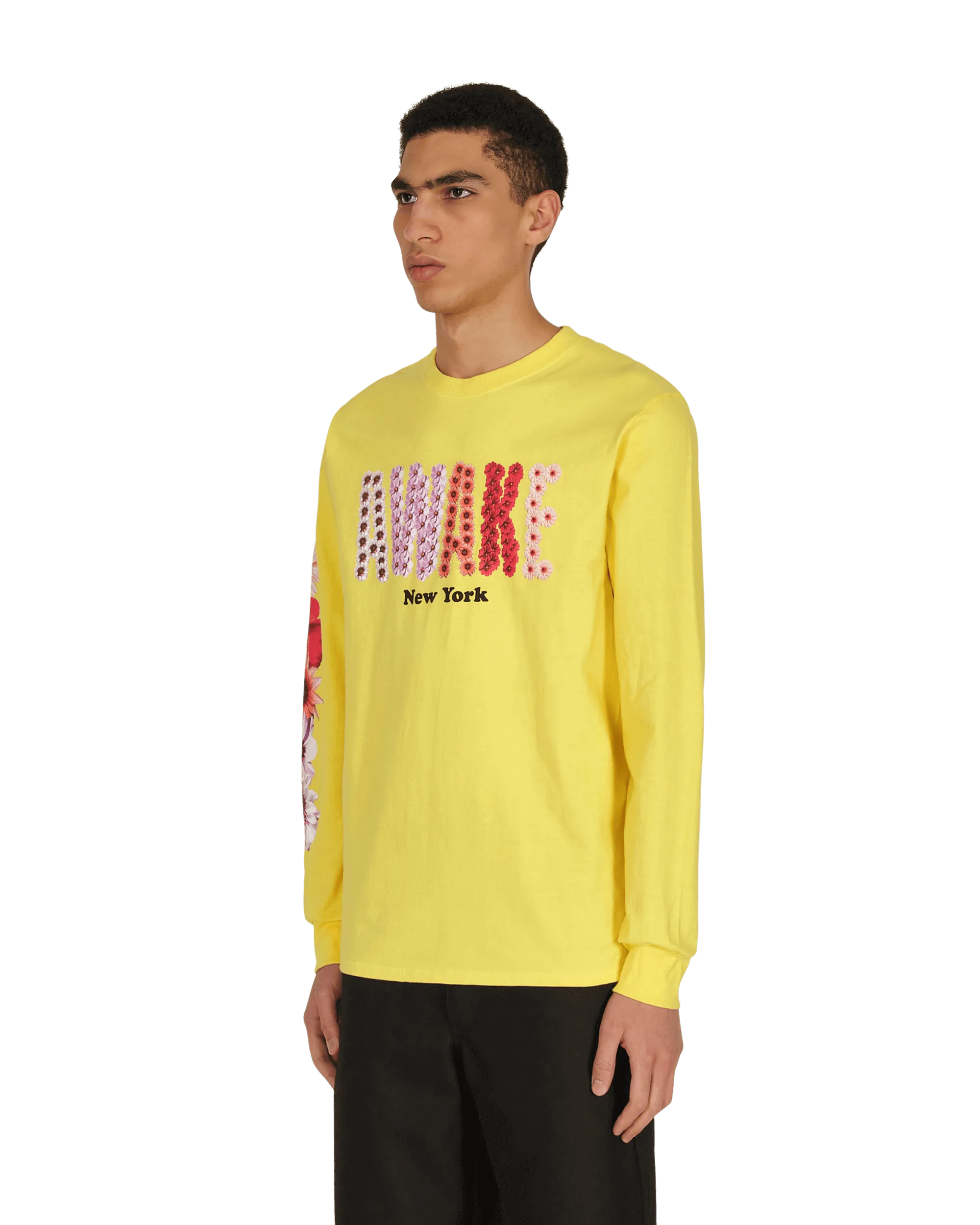 Bloom Logo Langarm T-Shirt Gelb