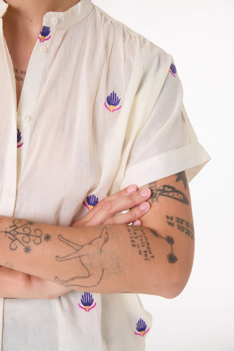 Bluse Brodee Maya Maya Blume Mehrfarbig