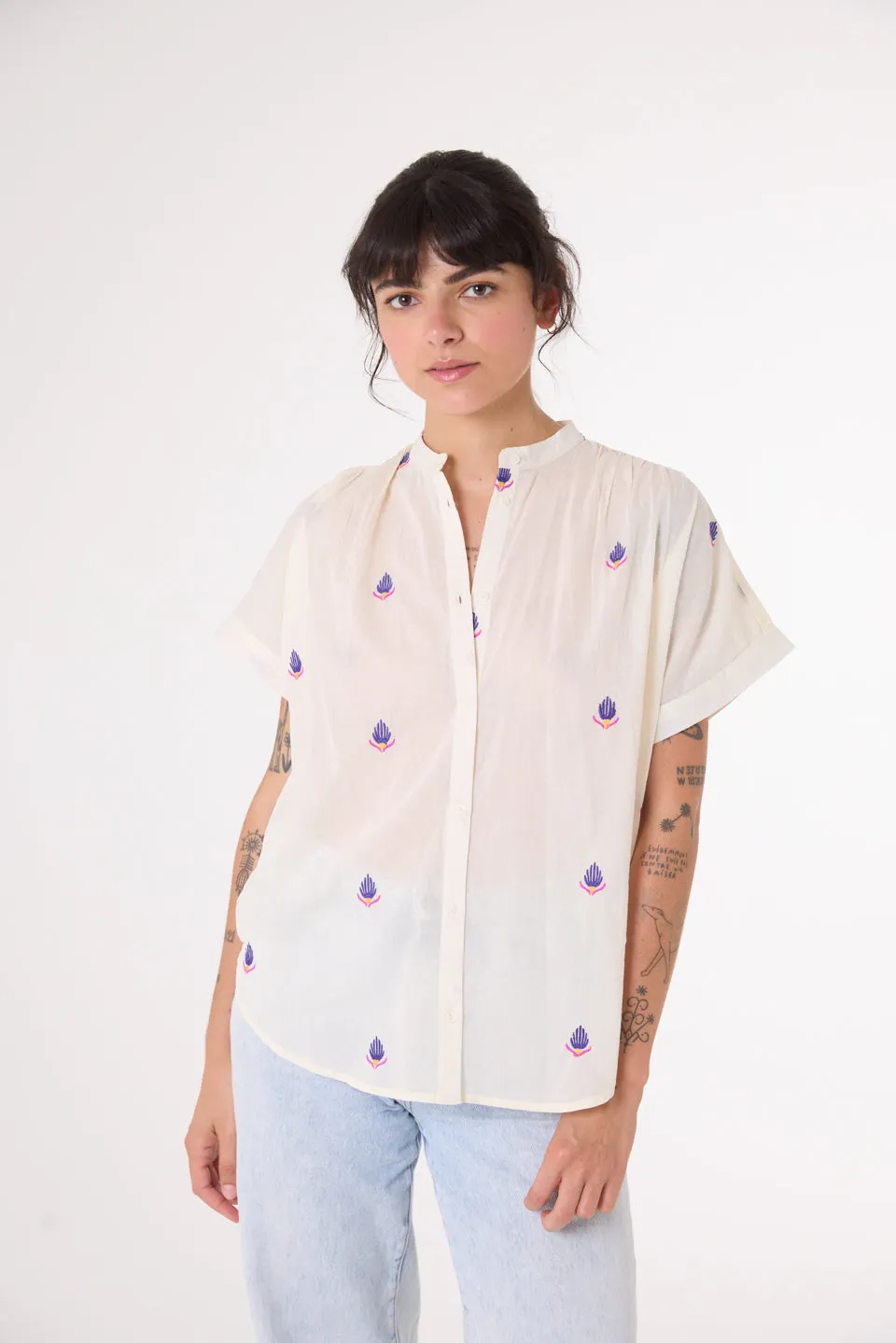 Bluse Brodee Maya Maya Blume Mehrfarbig