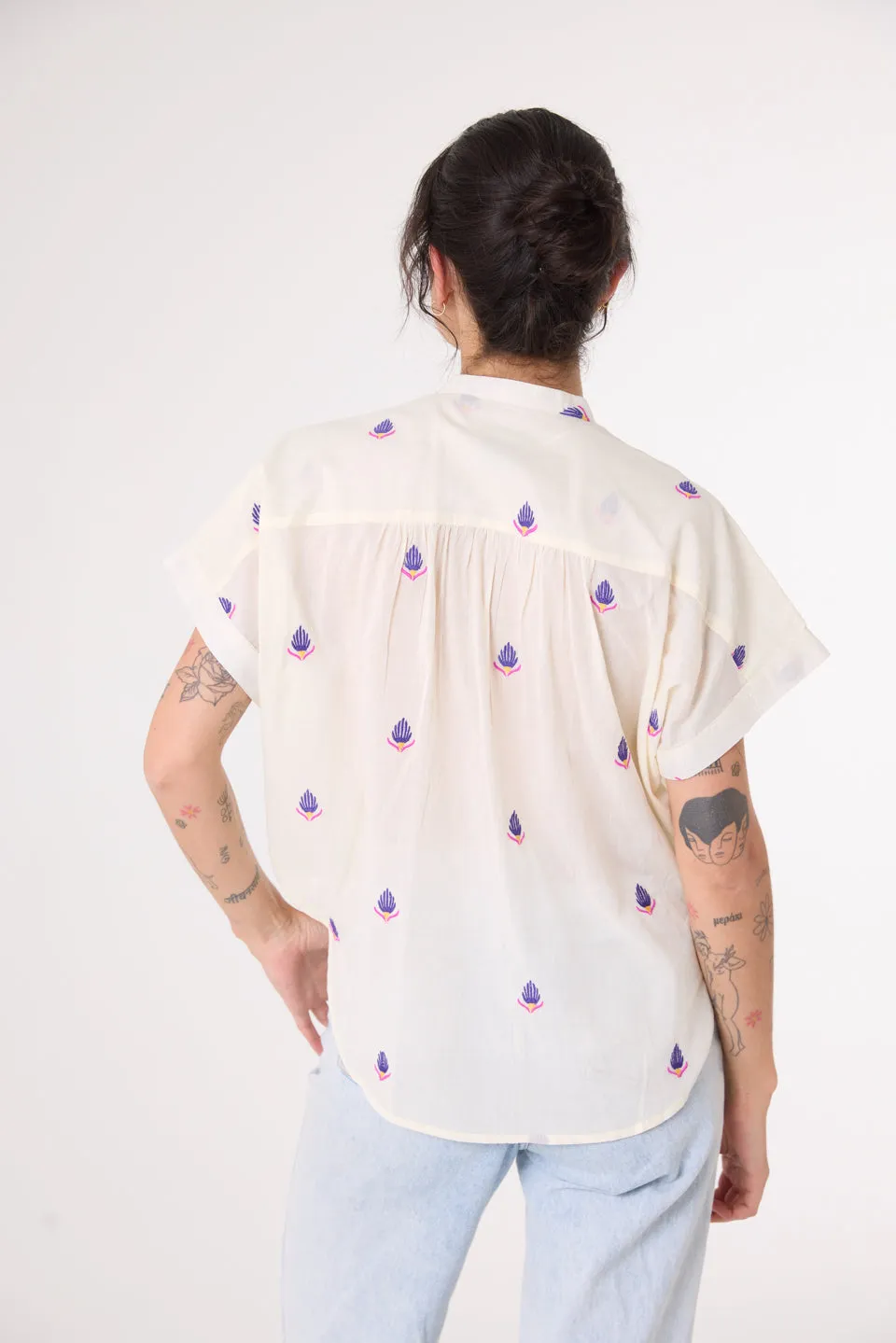 Bluse Brodee Maya Maya Blume Mehrfarbig