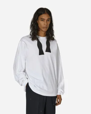 Langarm-T-Shirt mit Fliege in Weiß