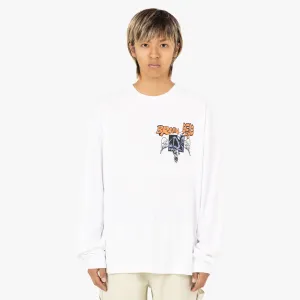 Brain Dead Kosmischer Trümmer Langarm-Shirt / Weiß