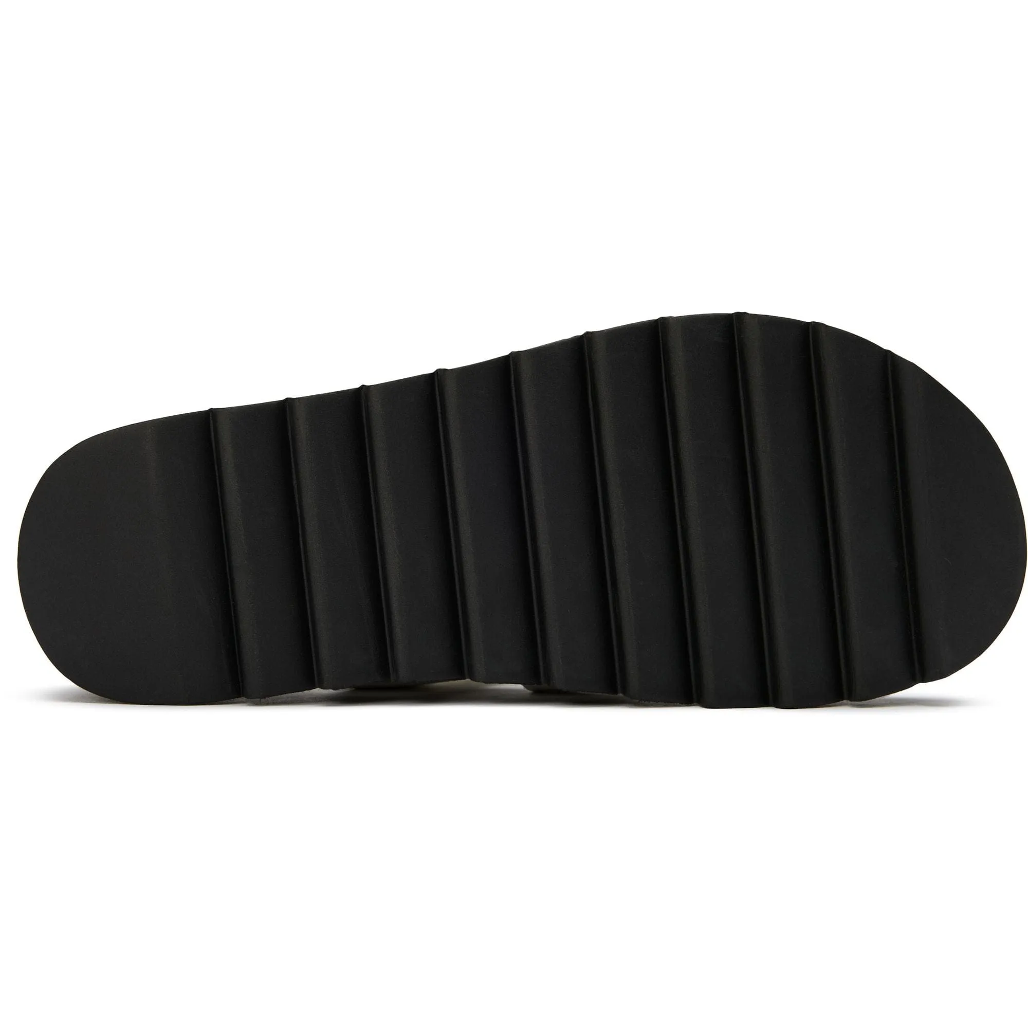 Brasilianische Damen-Vegan-Leder-Sandalen mit Knöchelriemen | Schwarz