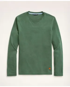 Brooks Brothers Herren Big & Tall Supima-Baumwoll-Langarm-Logo-T-Shirt Grün Brooks Brothers