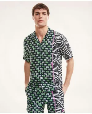 Brooks Brothers Herren Et Vilebrequin Bowlinghemd Marineblau Brooks Brothers