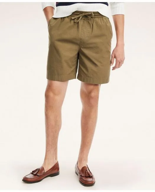 Brooks Brothers Herren Baumwoll-Ripstop-Shorts mit Stretch in Olive Brooks Brothers