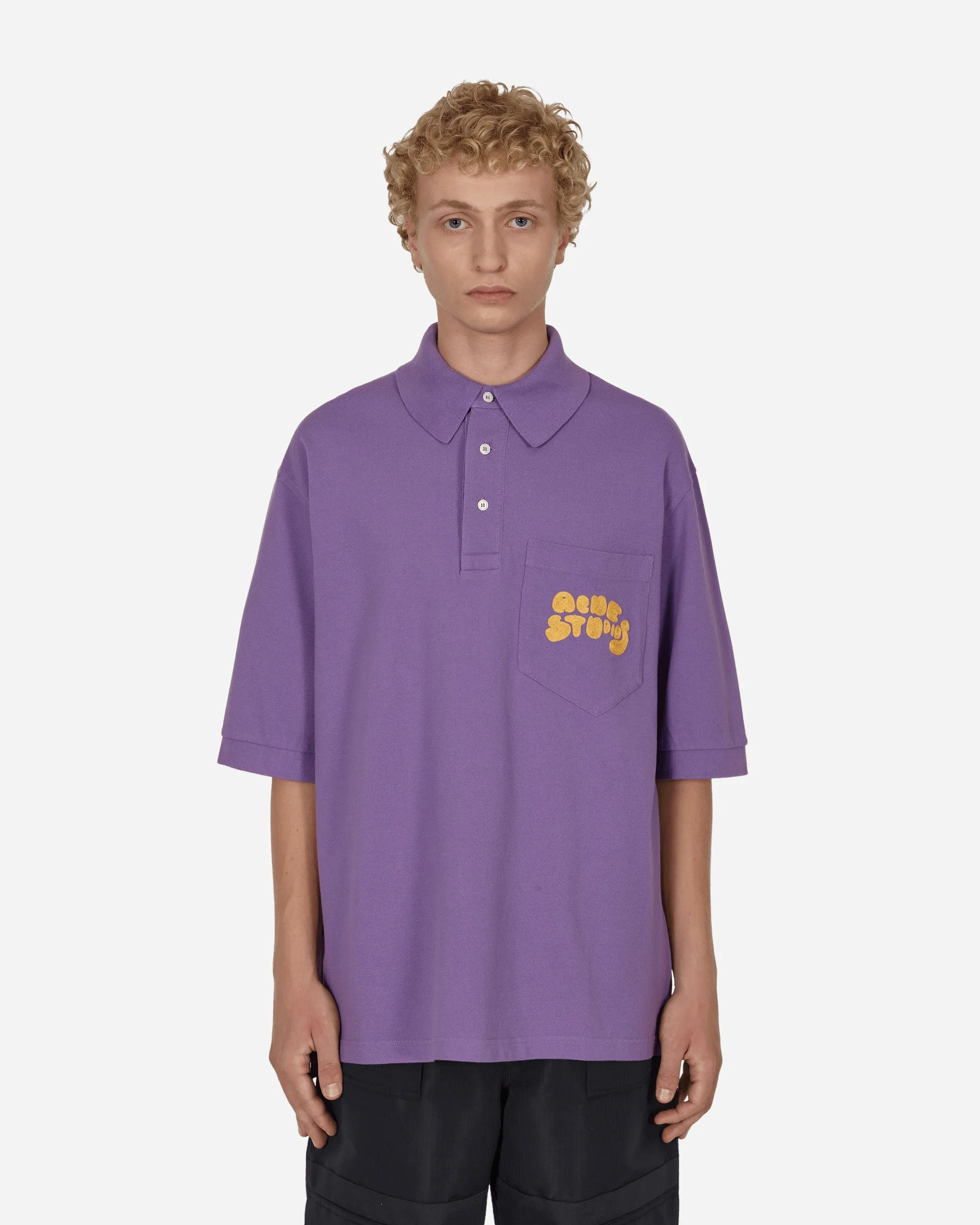 Bubble Logo Polo T-Shirt Lila