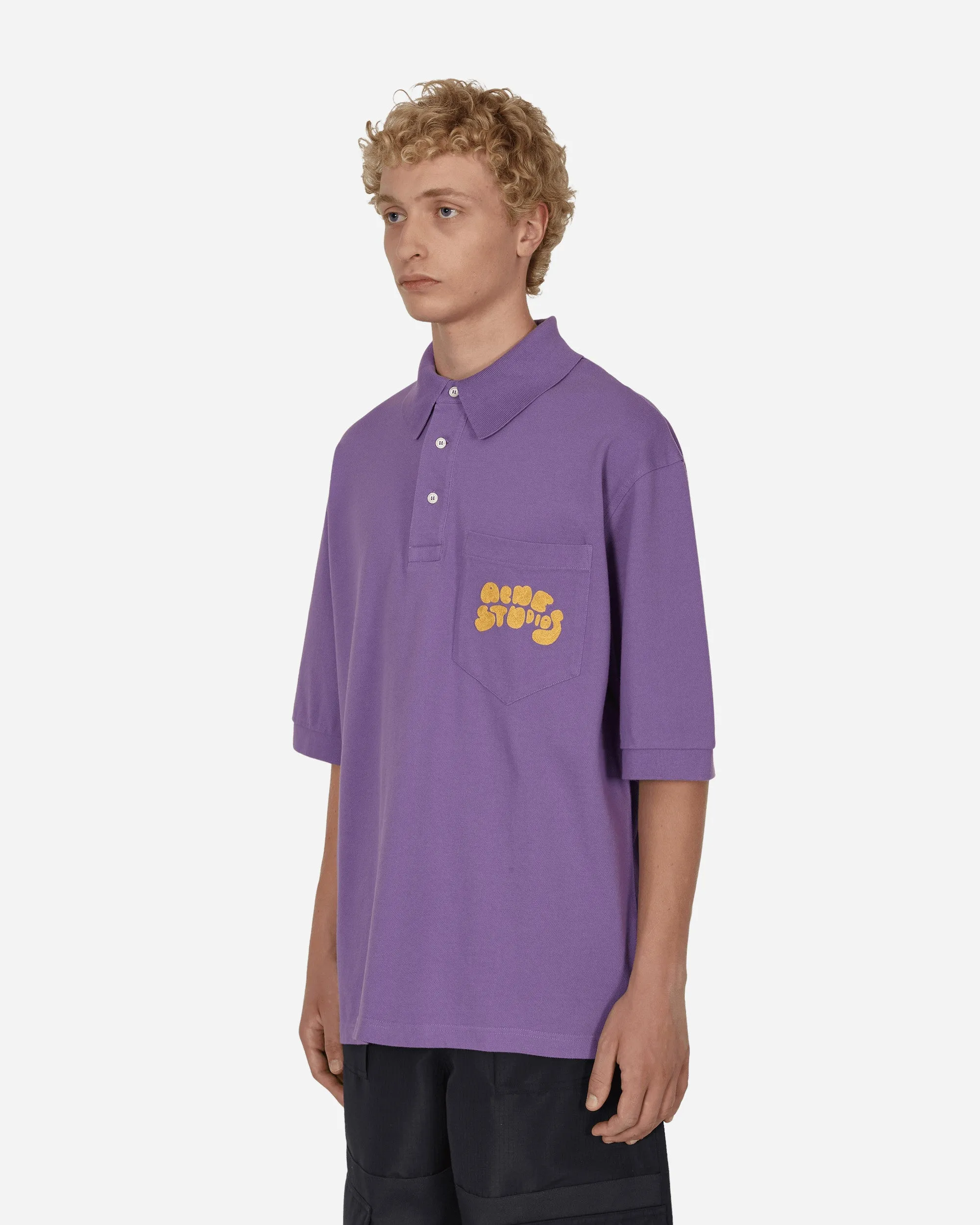 Bubble Logo Polo T-Shirt Lila