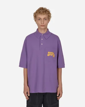 Bubble Logo Polo T-Shirt Lila