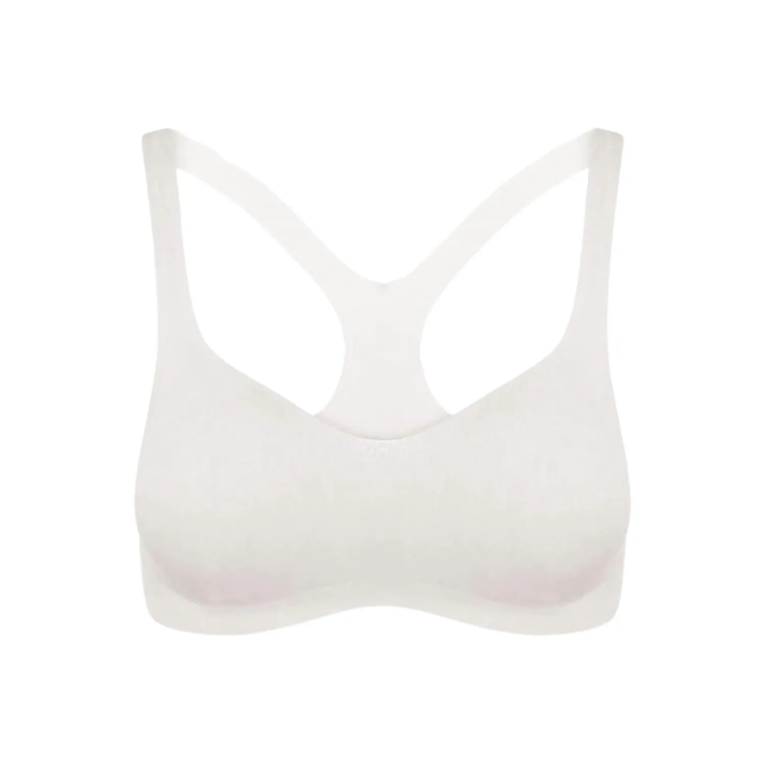 Butterweiches Racerback-Bralette in Weiß