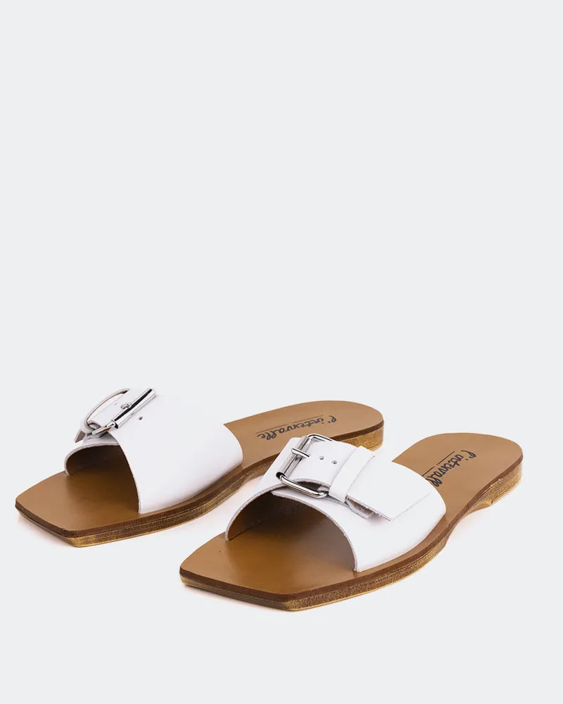 Campari Off White Leder