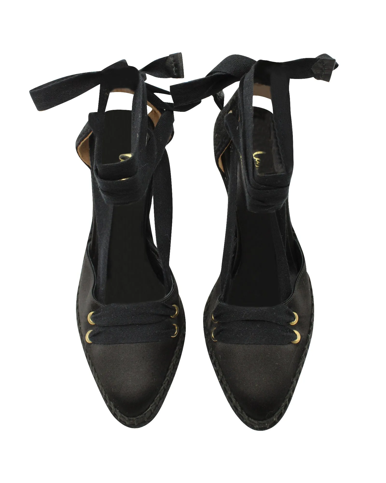 Castañer von Manolo Blahnik Pumps in Schwarz Satin Schuhen_Manolo-Blahnik