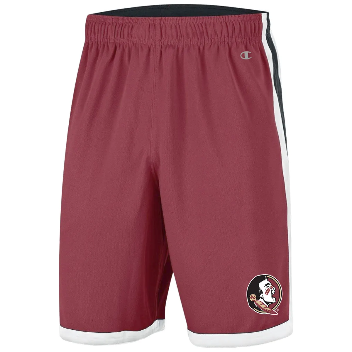 Champion Herren Seminole Logo Basketball Shorts - Granatrot/Schwarz